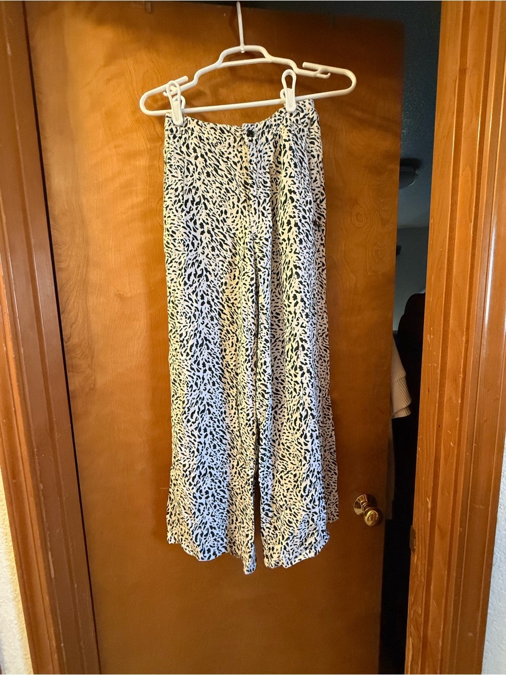 Hurley Black and White Wide Leg Pants